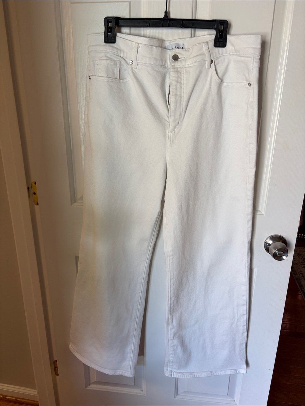 LOFT White Wide Leg Jeans 14/32 NWOT